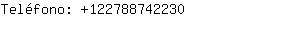 Teléfono: 12278874....