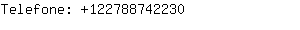 Telefone: 12278874....