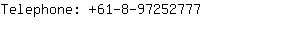 Telephone: 61-8-9725....