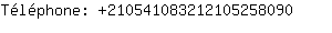 Tlphone: 21054108321210525....