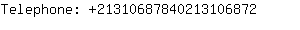 Telephone: 2131068784021310....