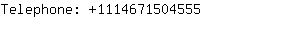 Telephone: 111467150....