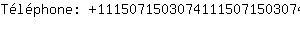 Tlphone: 1115071503074111507150....