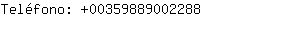 Teléfono: 0035988900....