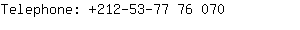 Telephone: 212-53-77 76....
