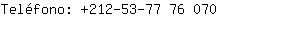 Telfono: 212-53-77 76....
