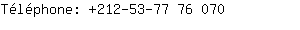 Tlphone: 212-53-77 76....