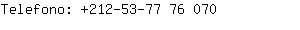 Telefono: 212-53-77 76....