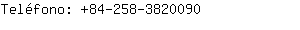 Teléfono: 84-258-382....
