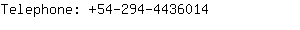 Telephone: 54-294-443....
