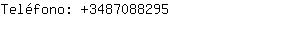 Teléfono: 348708....