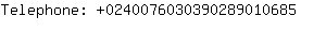 Telephone: 024007603039028901....