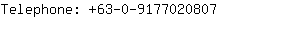 Telephone: 63-0-917702....