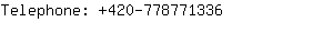 Telephone: 420-77877....