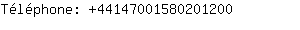 Tlphone: 4414700158020....