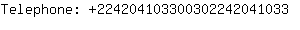 Telephone: 22420410330030224204....