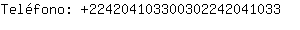 Telfono: 22420410330030224204....