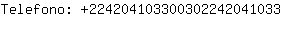 Telefono: 22420410330030224204....