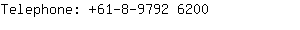 Telephone: 61-8-9792 ....