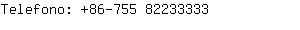 Telefono: 86-755 8223....