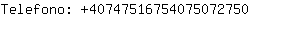 Telefono: 4074751675407507....