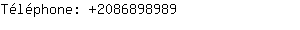 Téléphone: 208689....
