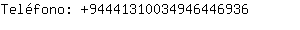 Telfono: 9444131003494644....