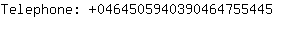 Telephone: 046450594039046475....
