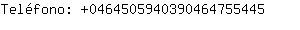 Telfono: 046450594039046475....
