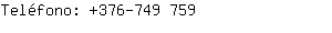 Teléfono: 376-749....