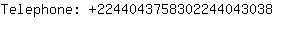 Telephone: 224404375830224404....