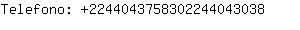 Telefono: 224404375830224404....