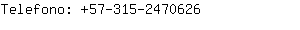 Telefono: 57-315-247....