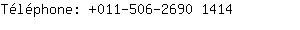 Tlphone: 011-506-2690 ....