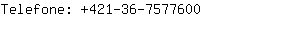 Telefone: 421-36-757....