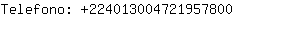 Telefono: 22401300472195....