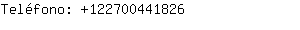 Teléfono: 12270044....