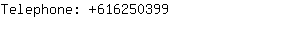 Telephone: 61625....