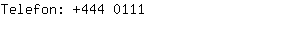 Telefon: 444 ....