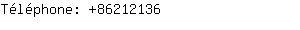 Téléphone: 8621....