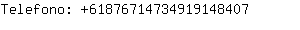 Telefono: 6187671473491914....