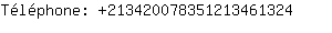 Tlphone: 21342007835121346....