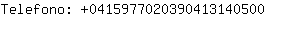 Telefono: 041597702039041314....