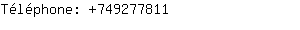 Téléphone: 74927....