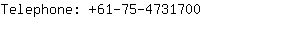 Telephone: 61-75-473....