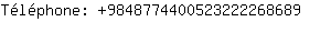 Tlphone: 984877440052322226....