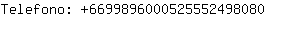 Telefono: 669989600052555249....