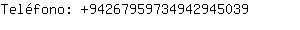 Telfono: 9426795973494294....