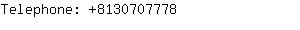 Telephone: 813070....