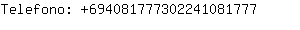 Telefono: 69408177730224108....